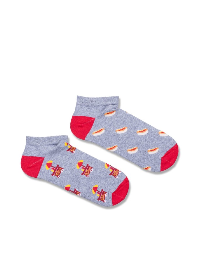 Men's Hot dog pattern low ankle socks 011.1108