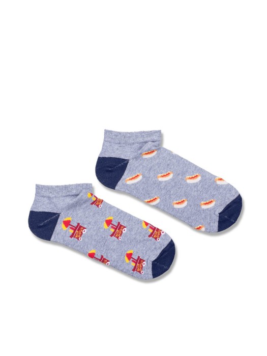 Men's Hot dog pattern low ankle socks 011.1108