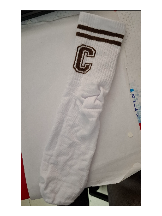 Women's 'Letter C with stripes' pattern socks...