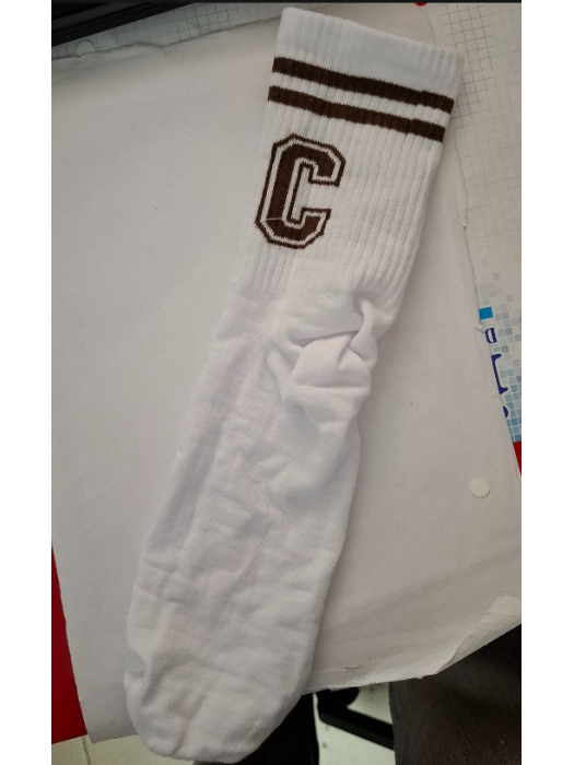 Women's 'Letter C with stripes' pattern socks 0200.078