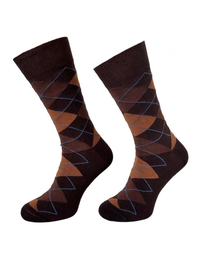 Men's Diamond pattern socks 0125.093