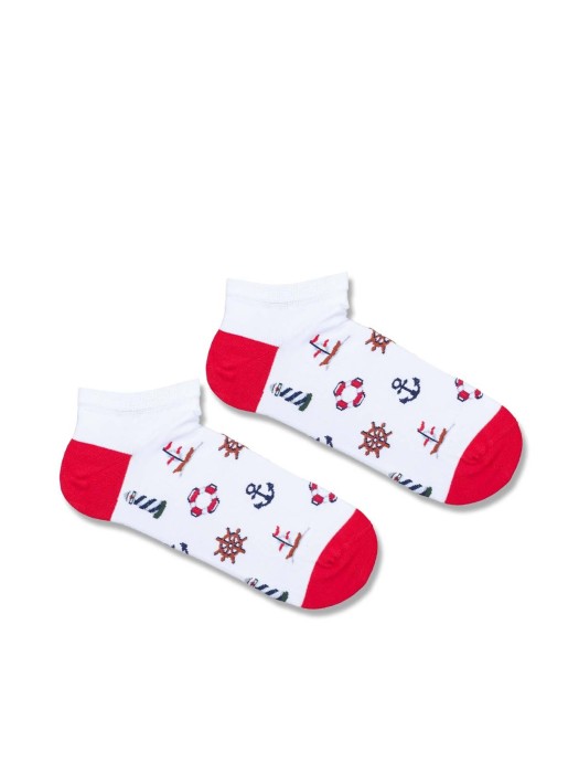 Men's Sailor's pattern low ankle socks 012.1108