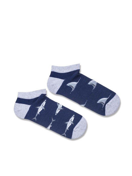 Men's Sharks pattern low ankle socks 013.1108