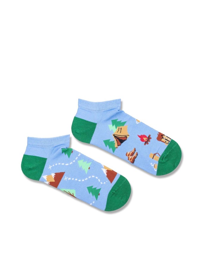 Men's Trekking pattern low ankle socks 014.1108