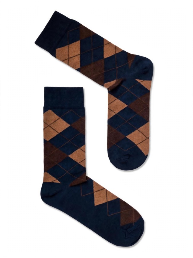 Men's Diamond pattern socks 0125.093