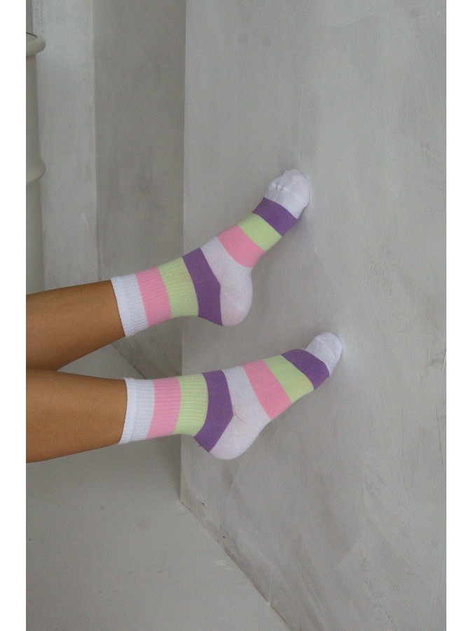 Women's Wide stripes pattern socks 0200.019