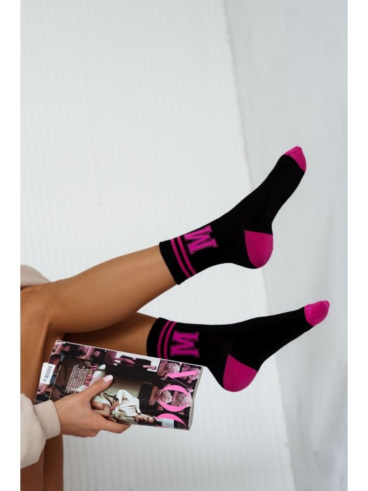 Women's Letter M pattern socks 0200.020