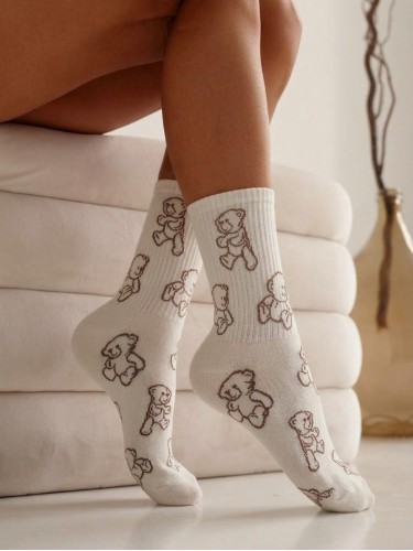 Women's Bear contours pattern socks 0200.126 2