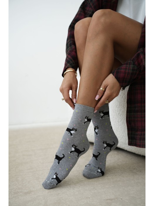 Women's socks Cats & colorful dots 0200.269