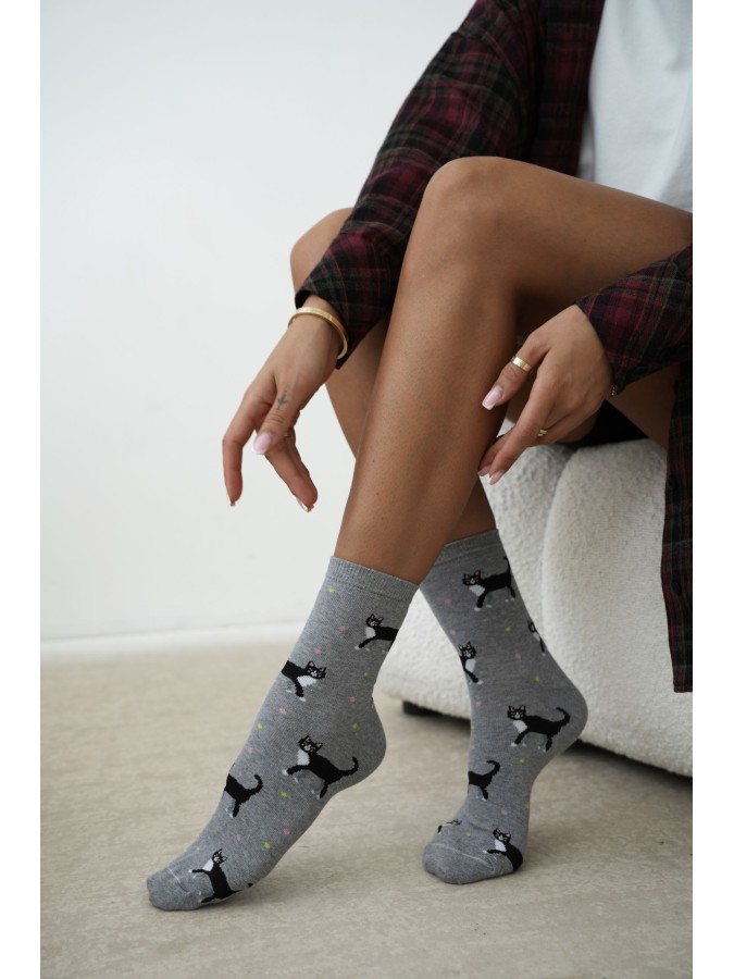 Women's socks Cats & colorful dots 0200.269