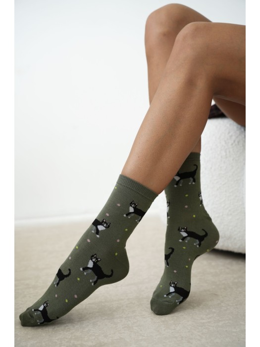 Women's socks Cats & colorful dots 0200.269