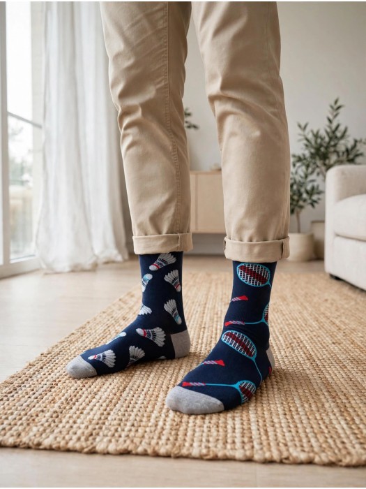 Men's Badminton pattern socks 0125.083