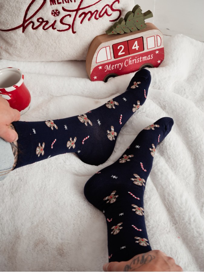Men's Christmas socks Cookies & Candy canes...