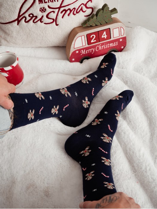 Men's Christmas socks Cookies & Candy canes 1290.042