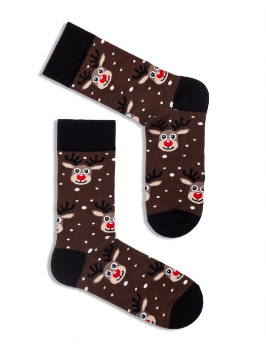 Men's Christmas socks Reindeer in the snow 1290.044
