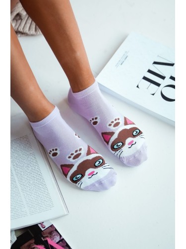Women's Cat's head pattern low ankle socks 007.1146 2