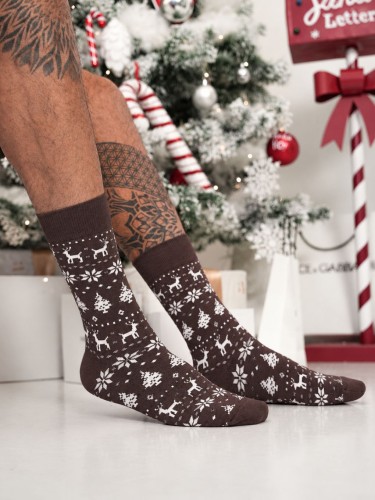 Men's Christmas Norwegian pattern socks  1290.026