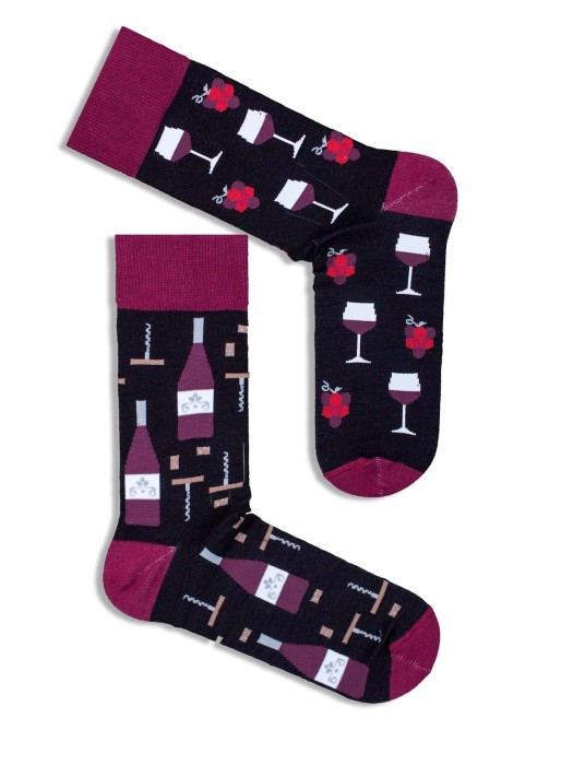 Men's Wine pattern socks 0125.071