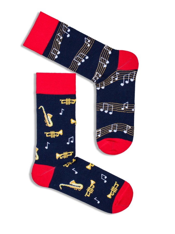 Men's Trumpets & Saxophones pattern socks 0125.078