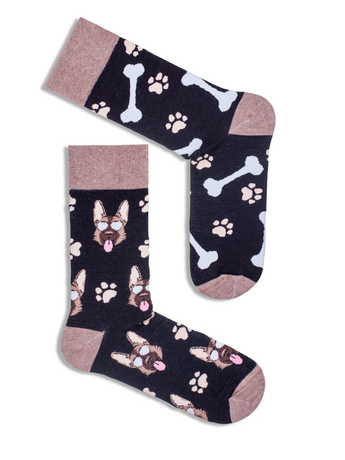 Men's German Shepherd pattern socks 0125.036