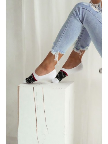 Cotton Wide stripes CC pattern invisible socks