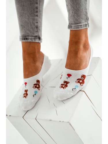 Cotton Teddies & balloons pattern invisible socks