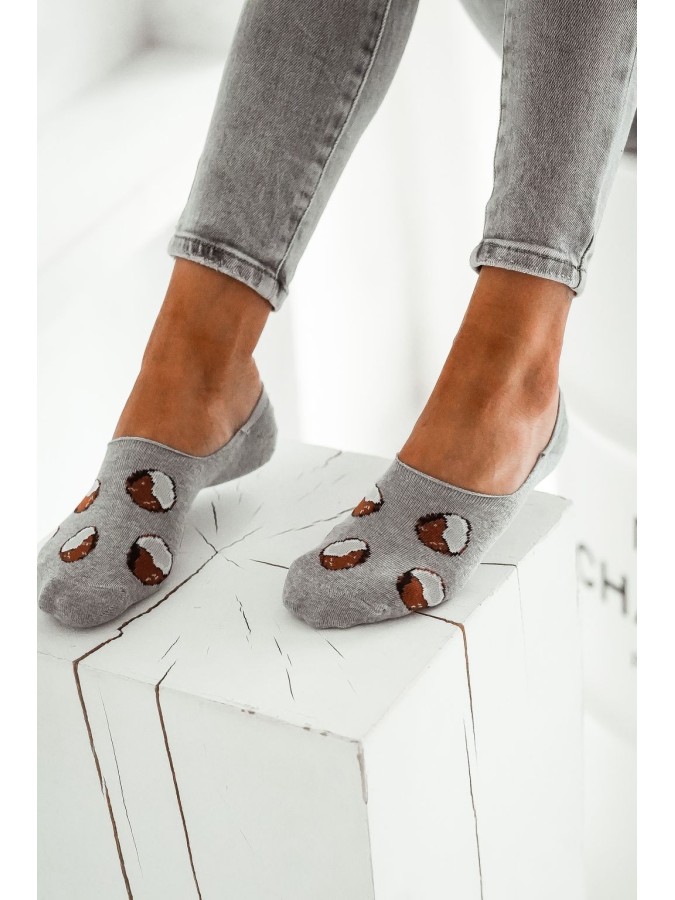 Cotton Coconuts pattern invisible socks