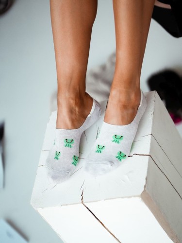 Cotton Frogs pattern invisible socks 0576.002