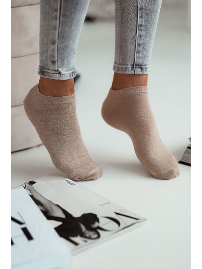 Classic low ankle socks with lurex