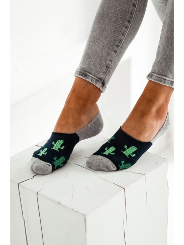 Cotton Cactus pattern invisible socks