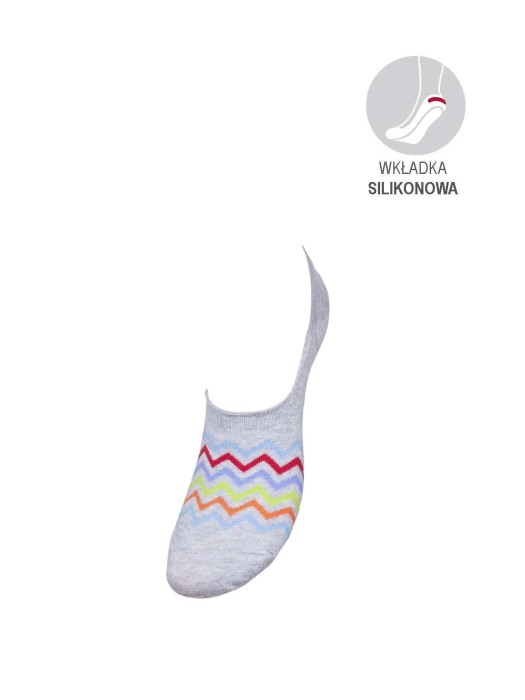 Cotton Zig Zag pattern invisible socks