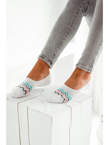 Cotton Zig Zag pattern invisible socks