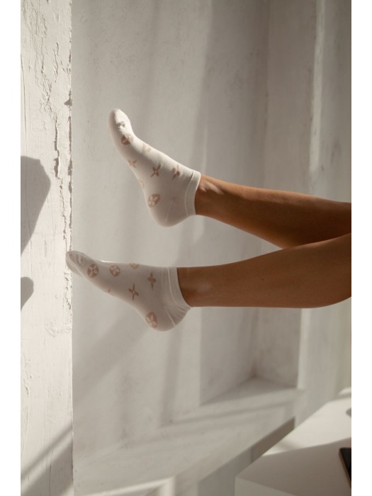 Women's LuVi pattern low ankle socks 019.1146