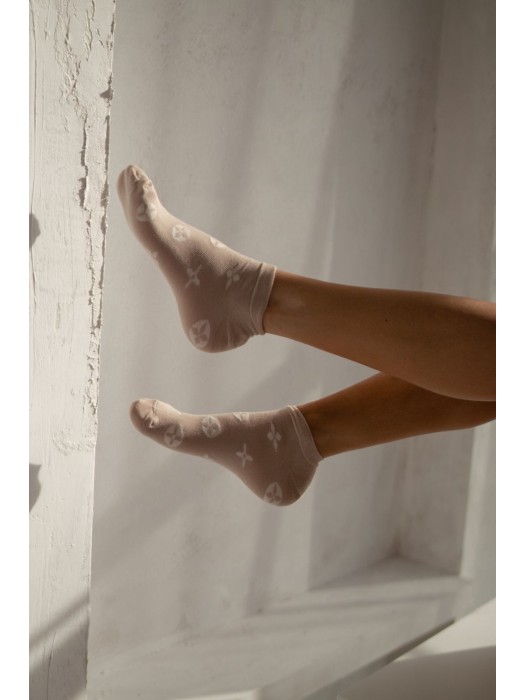 Women's LuVi pattern low ankle socks 019.1146