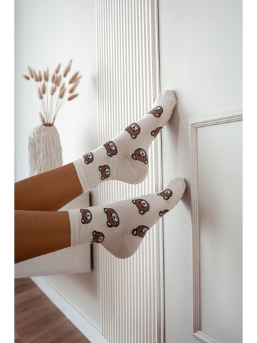 Women's Teddy Bear's head pattern socks 0200.009 2