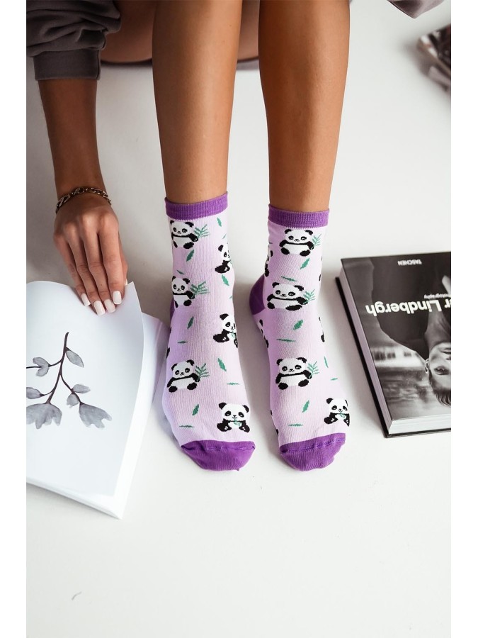 Women's Panda pattern socks 0200.022