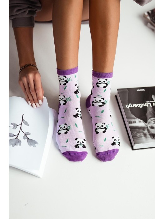Women's Panda pattern socks 0200.022