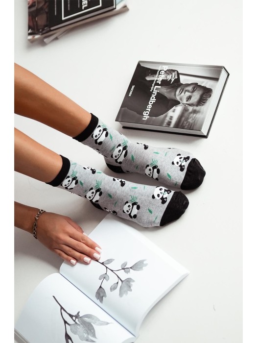 Women's Panda pattern socks 0200.022