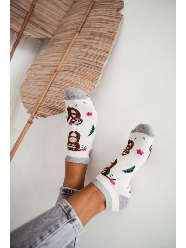 Women's Sloths pattern low ankle socks 025.1146
