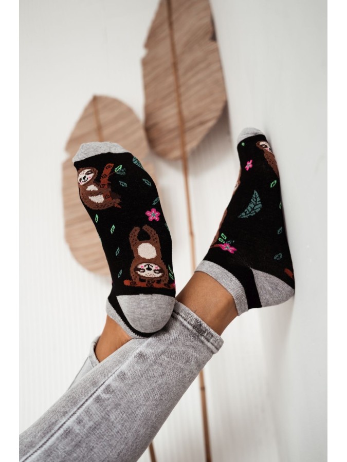 Women's Sloths pattern low ankle socks 025.1146