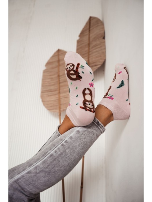 Women's Sloths pattern low ankle socks 025.1146