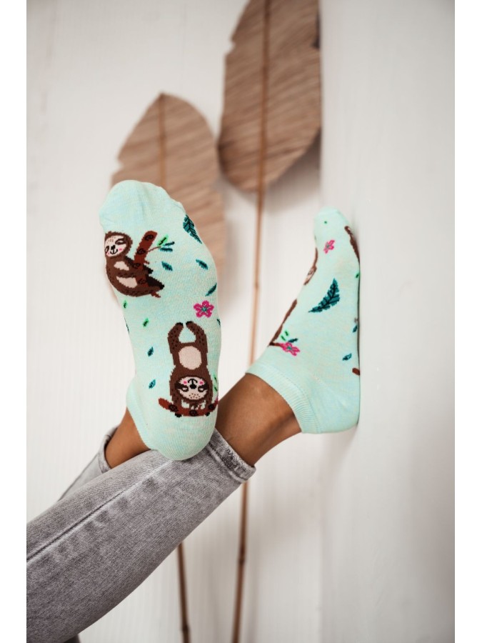 Women's Sloths pattern low ankle socks 025.1146
