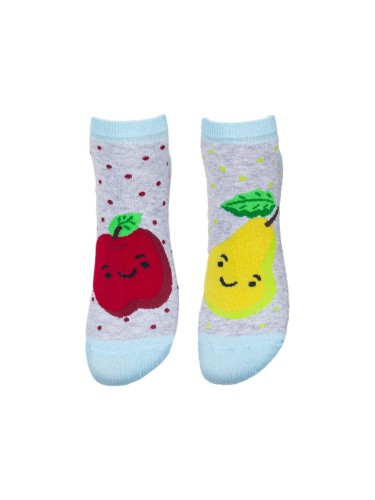 Women's Pear & apple pattern low ankle socks 032.1146