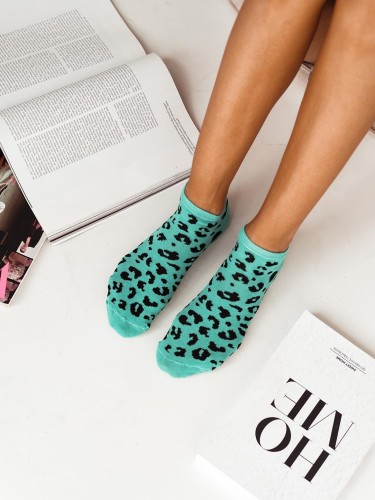 Women's Panther pattern low ankle socks 020.1146 2