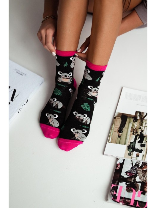 Women's Koala pattern socks 0200.023