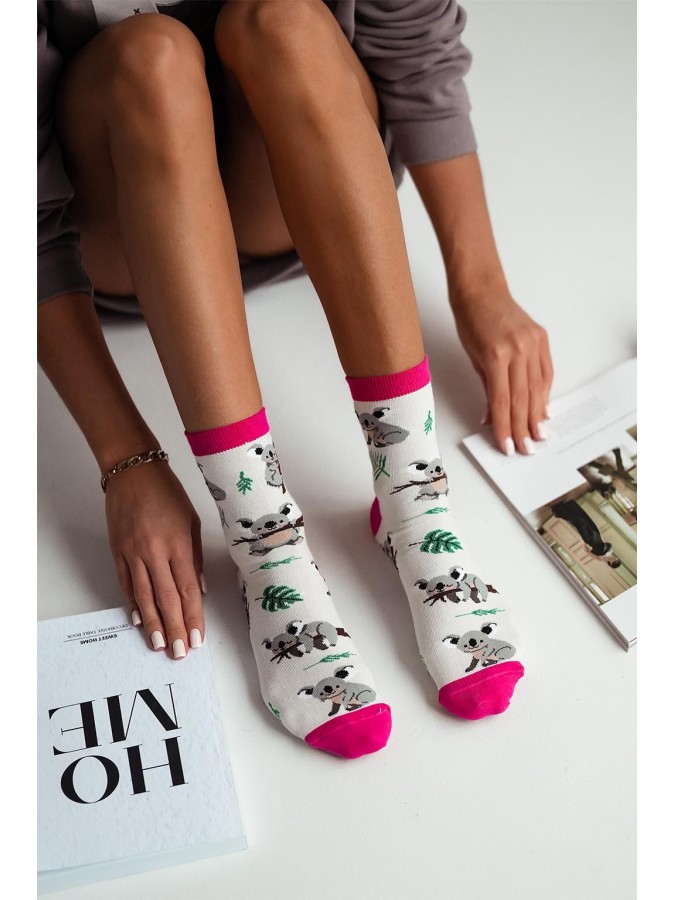Women's Koala pattern socks 0200.023