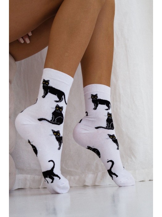 Women's Cats pattern socks 0200.024