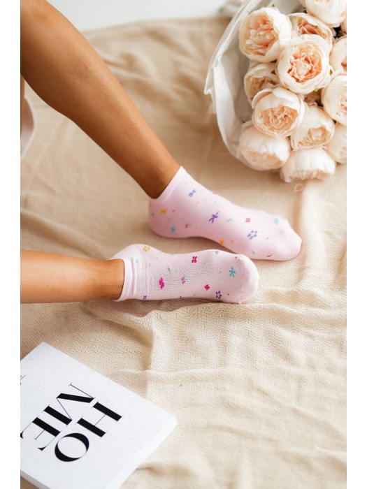 Women's Flowers pattern low ankle socks 002.1146