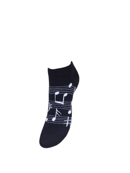 Women's Notes pattern low ankle socks 039.1146