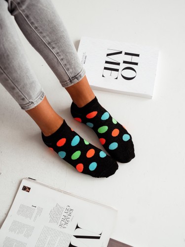 Women's Big dots pattern low ankle socks 017.1146
